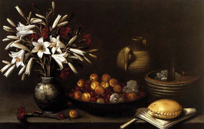 Francisco Barrera Still-Life with Flowers and Fruit